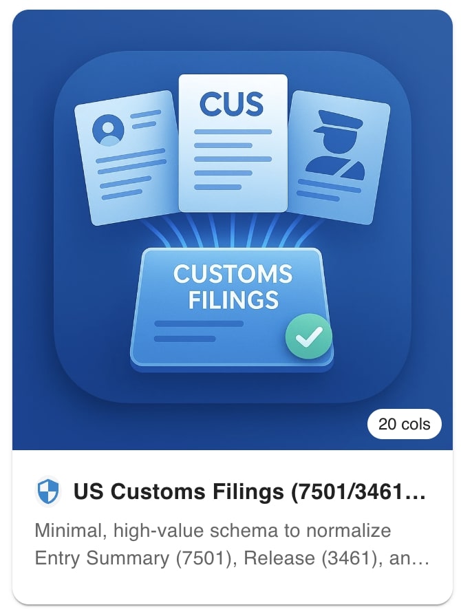 Custom fillings card